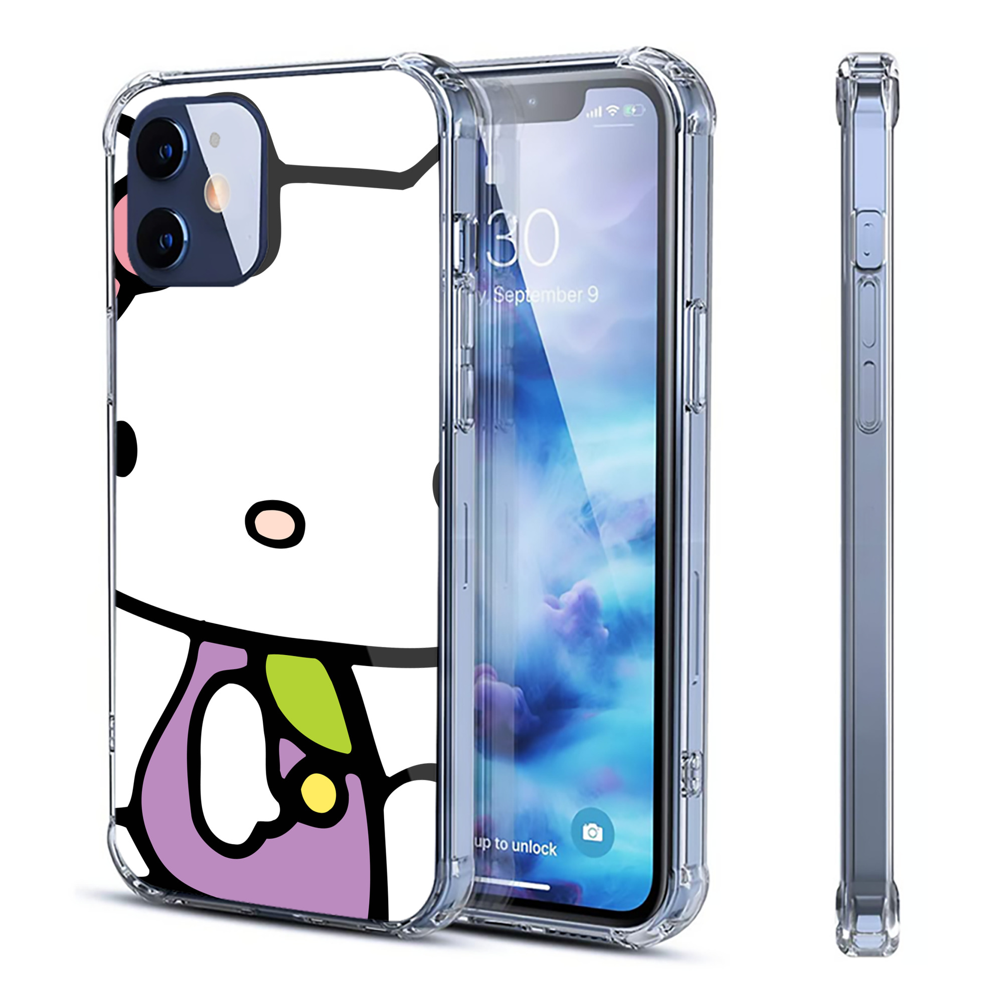 （画像用） Hello Kitty ハローキティ 【iPhone 12シリーズ対応】透明スマホケース（クリアソフトケース）